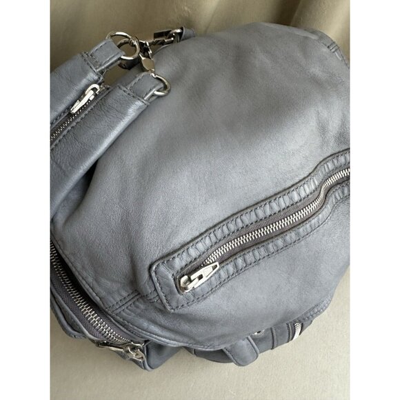 Alexander Wang Marti Grey Leather Backpack Shoulder Bag - Picture 8 of 12